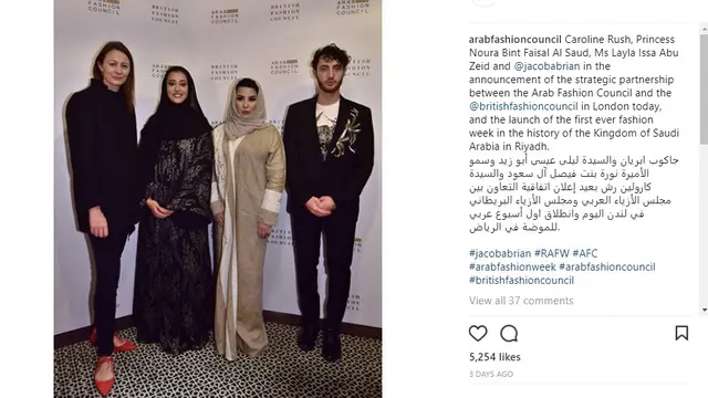 Untuk Pertama Kalinya Arab Fashion Week Terselenggara
