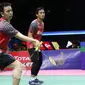 Ganda putra, Mohammad Ahsan/Hendra Setiawan, turut menyumbangkan poin saat Indonesia membungkam Kanada 5-0 pada Grup B Piala Thomas 2018, di Bangkok, Minggu (20/5//2018). (PBSI)