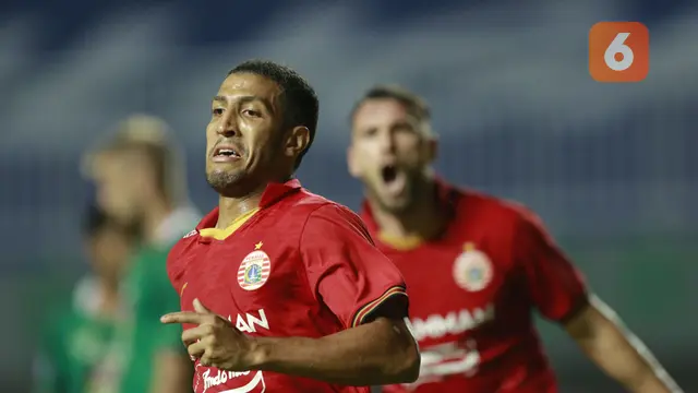 Foto: Yann Motta Bawa Persija Unggul Sementara atas PSS di Pertandingan BRI Liga 1