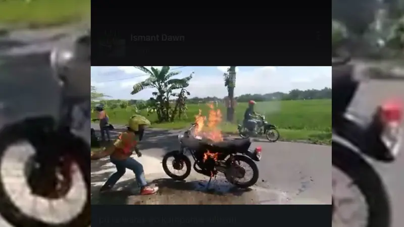 Motor terbakar