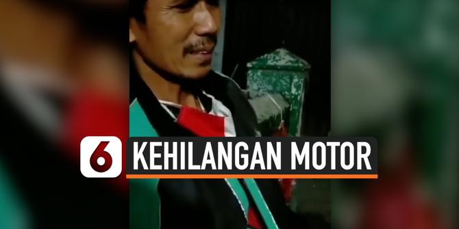VIDEO: Driver Ojol Kehilangan Motor Usai Ditinggal Salat Maghrib