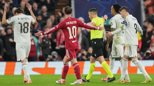 Reaksi Alexis Mac Allister di laga Liverpool vs Real Madrid