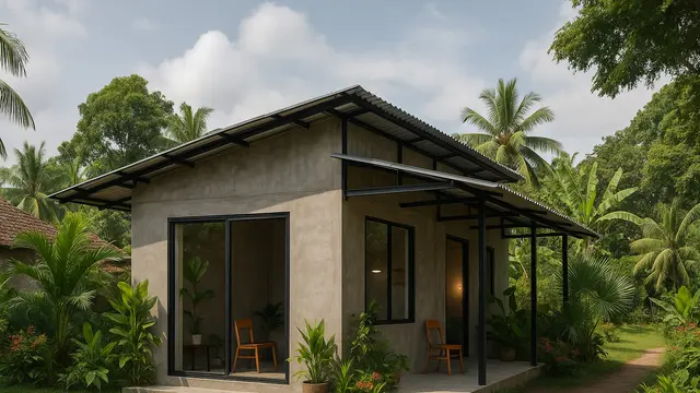 Model Rumah Tembok Sederhana tapi Indah di Kampung/Ilustrasi gambar oleh AI