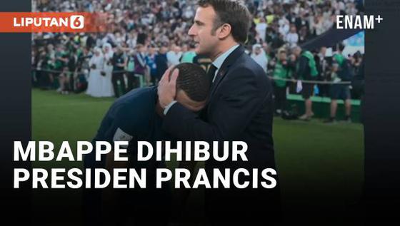 VIDEO: Momen Mbappe Dipeluk Presiden Usai Gagal Juara Piala Dunia