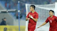 Selebrasi gol penyerang Timnas Vietnam, Nguyen Tien Linh usai mencetak gol ke gawang Timnas Indonesia pada leg kedua semifinal Piala AFF 2022, Senin (9/1/2023) malam WIB. (Dok. AFF Mitsubishi Electric Cup 2022)