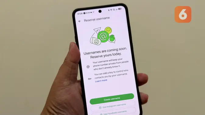 WhatsApp Siapkan Fitur Username, Nomor HP Bisa Disembunyikan. (Liputan6.com/ Yuslianson)