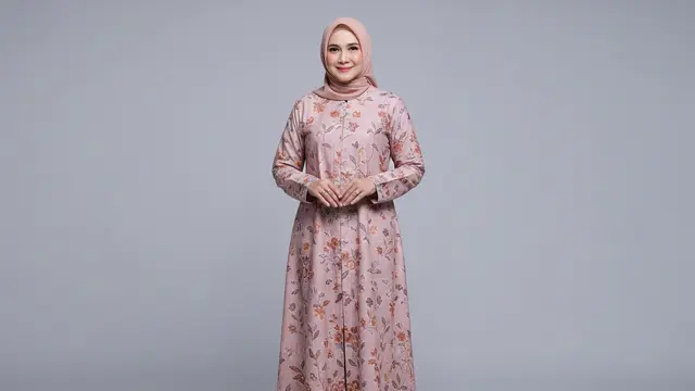 Gamis Batik Pekalongan Motif Bunga Kecil