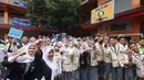 Sebelumnya, Yamaha juga telah sukses menggelar kegiatan serupa dengan membawa Fabio Quartararo dan Alex Rins ke SMA Negeri 2 Mataram. Program ini terbukti memberikan kesan positif serta menjadi dorongan semangat bagi para siswa dalam mengejar cita-cita mereka. (Bola.com/M Iqbal Ichsan)
