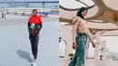 Melani Putri menjadi salah satu atlet dayung kebanggan Indonesia. Ia tampil santai mengenakan tshirt lengan panjang dengan denim.  Instagram @melaniputri2107