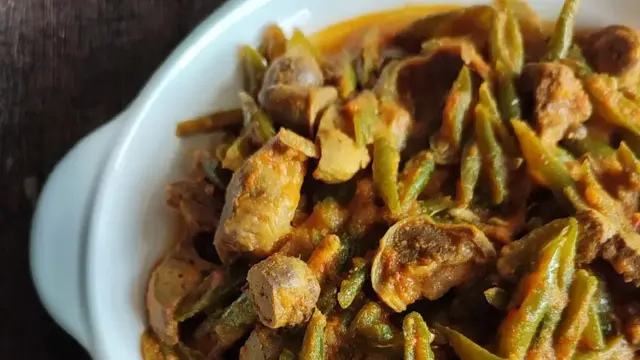 Resep rendang buncis ati ampela khas Palembang untuk lengkapi sajian Lebaran. (dok. Cookpad @OmahNunie)