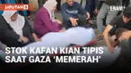 Konflik Israel-Hamas Masih Berkecamuk, Stok Kain Kafan di Gaza Kian Tipis