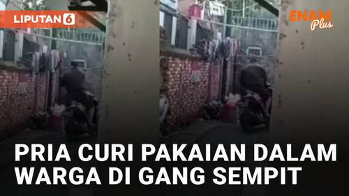 VIDEO: Tak Habis Pikir, Pria Curi Pakaian Dalam Warga di Gang Sempit