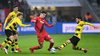 5. Kai Havertz (Bayern Leverkusen) - Pemuda 18 tahun ini mampu tampil apik di kasta tertinggi Liga Jerman. Ia menciptakan hat-trick assist kala klubnya menang telak melawan Borussia Mönchengladbach pada 21 Oktober 2017 lalu. (AFP/Patrik Stollarz)