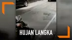 Warga dihebohkan dengan munculnya hujan seluas 1 meter di Binjai, Sumatera Utara.