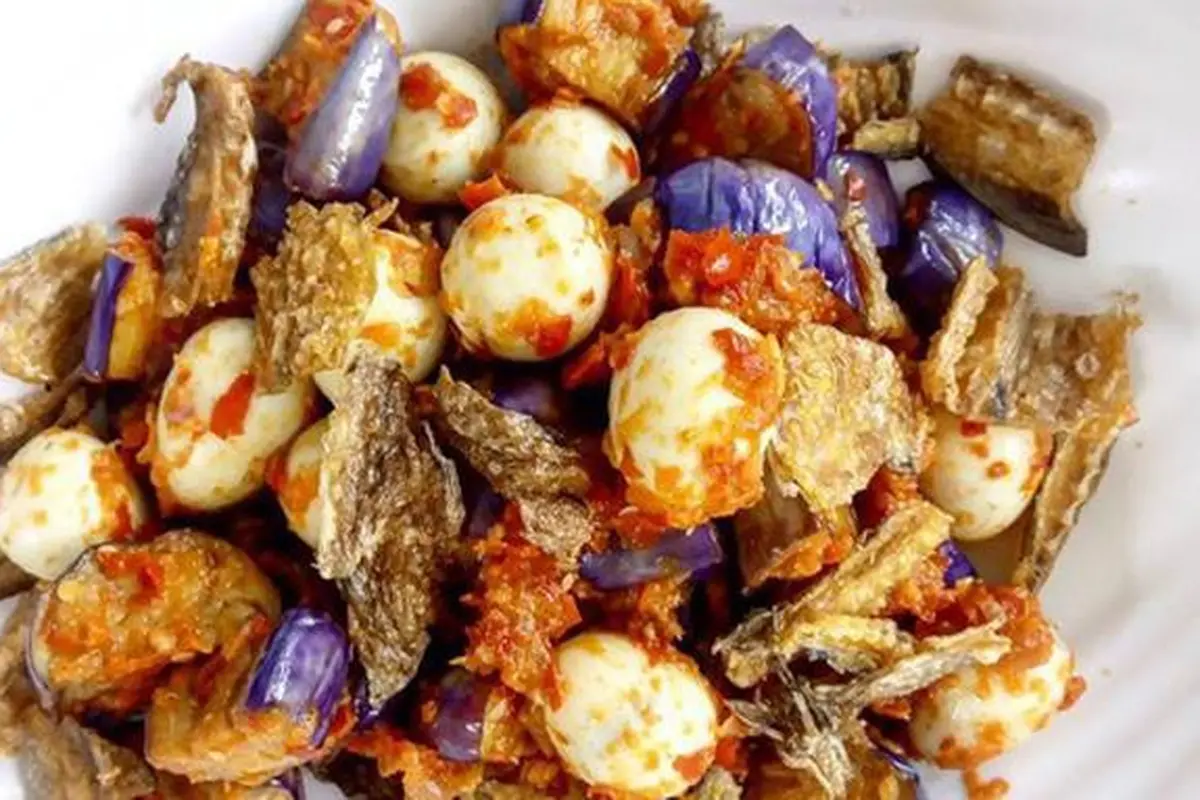 Resep Sayur Terong Bumbu Balado Campur Telur Puyuh