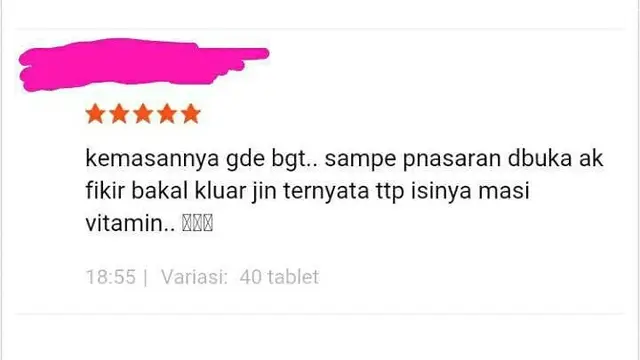 Bikin Ngakak Geli, Begini Komentar Kocak Pembeli Saat Kasih Bintang 5