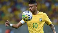 Striker tim nasional Brasil, Neymar. (AFP/Vanderlei Almeida)