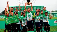 SD Al Ma'soem rayakan juara Milo Football Championship Bandung (istimewa)
