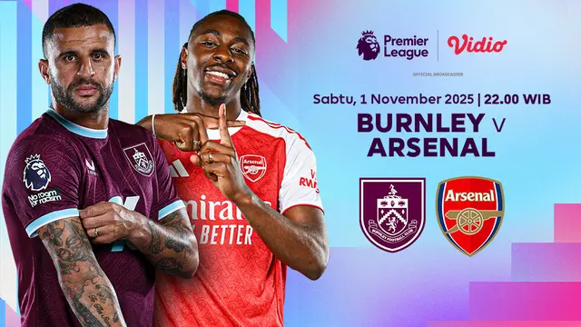 Saksikan Burnley vs Arsenal eksklusif di Vidio. (dok. vidio.com)