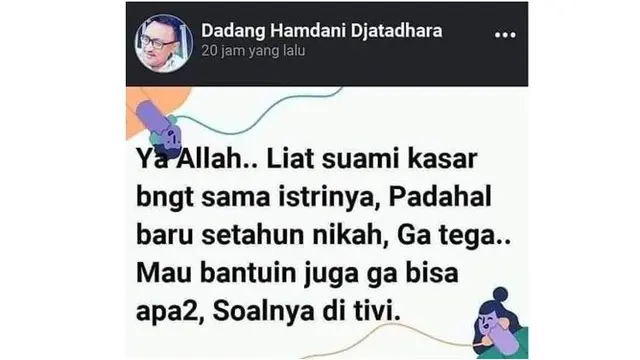 6 Status Facebook Kocak Suami Ini Bikin Ketawa Geli
