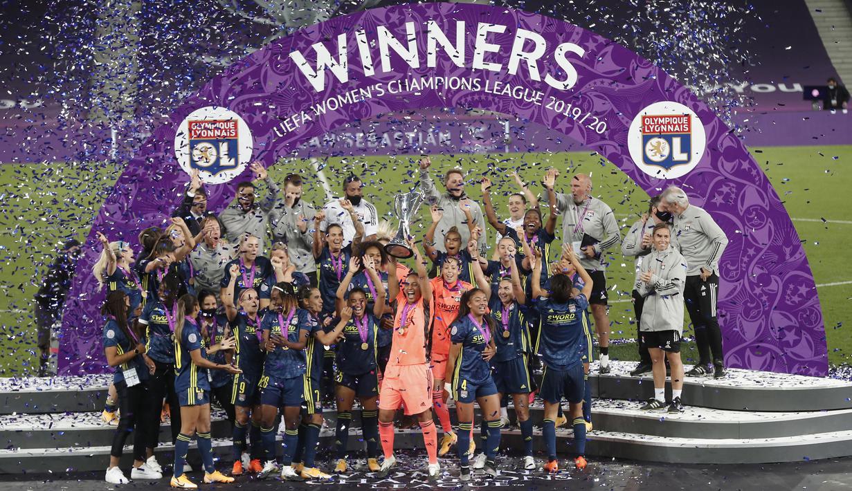 FOTO: Kalahkan Wolfsburg, Lyon Juara Liga Champions Wanita ...