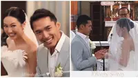 Potret Pernikahan Jonatan Christie dan Shanju. (Sumber: Twitter/@sbtmskn dan YouTube/Viding)