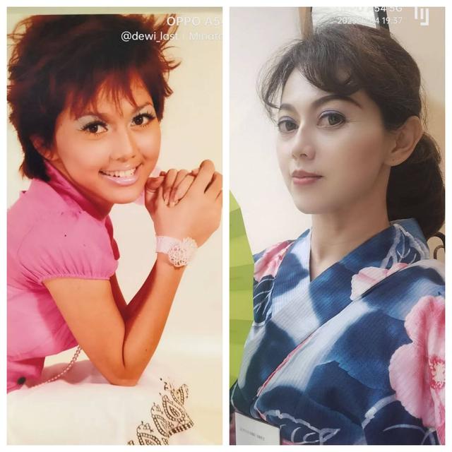 Potret Laksmi AFI Dulu dan Kini (Sumber: IG @dewi58_kawamiya)