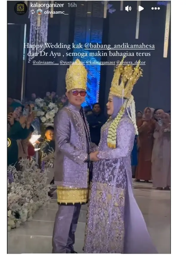 7 Potret Pesta Resepsi Kedua Andika Kangen Band dan Istri, Digelar Mewah di Hotel