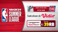 Link Live Streaming NBA Summer League 2023 San Antonio Spurs vs Detroit Pistons di Vidio, Sabtu 15 Juli 07.30 WIB