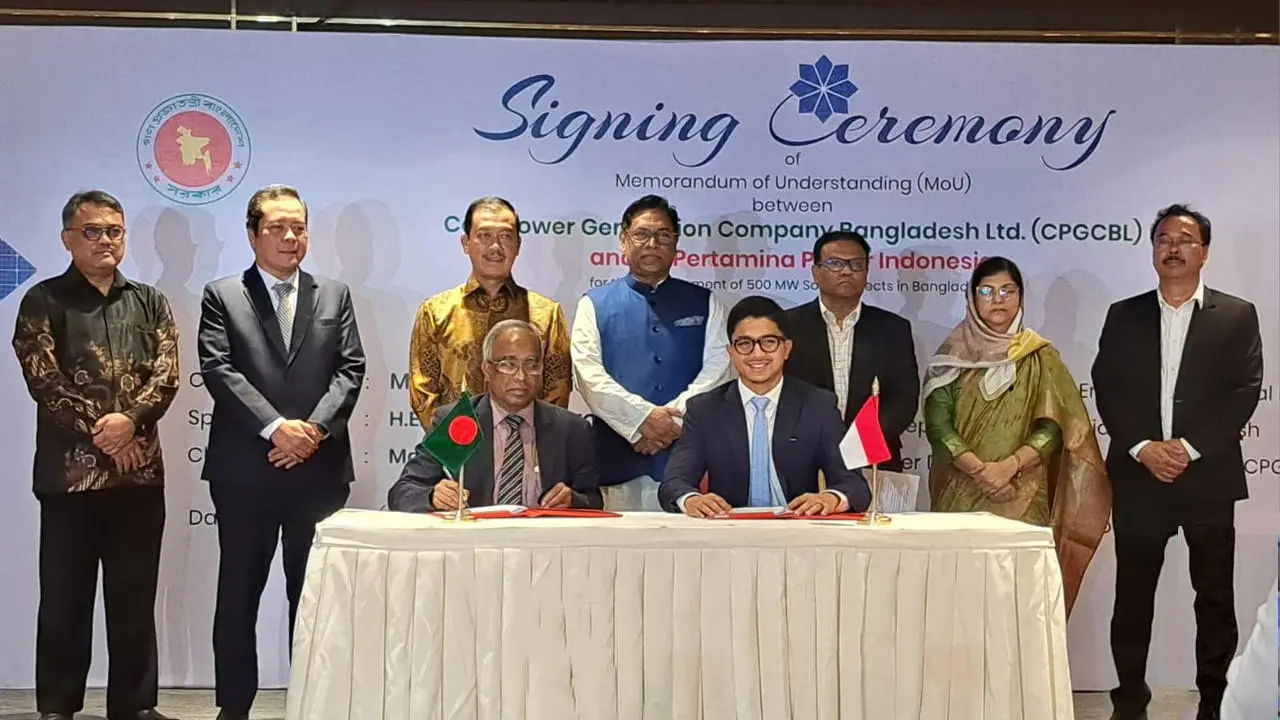 Gandeng CPGCBL, Pertamina Kembangkan Energi Terbarukan di Bangladesh