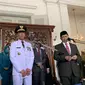 Penjabat Gubernur DKI Jakarta Heru Budi Hartono di Balai Kota DKI Jakarta, Senin (17/10/2022). (Liputan6.com/ Delvira Hutabarat)