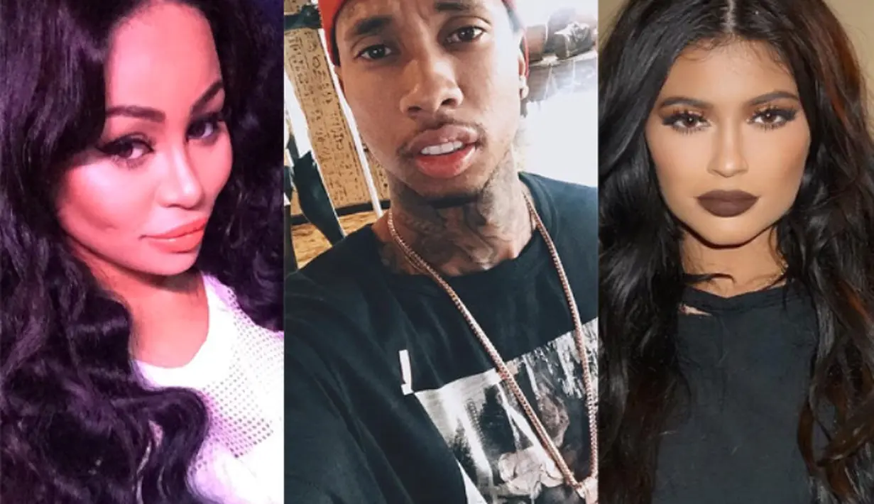 "Tyga kesal karena hubungannya tak berhasil dengan Kylie dan Blac. Ia mencintai keduanya. Kylie kini miliki anak dengan Travis dan Blac mungkin tengah hamil," jelas sumber. (Vibe)