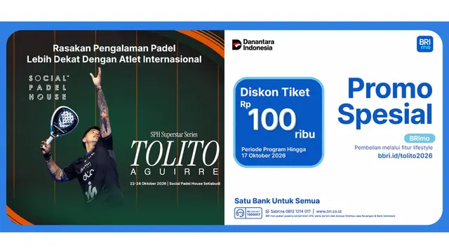 Superstar Series Vol. 3 Hadirkan Tolito Aguirre, Diskon Tiket Rp100.000 lewat BRImo