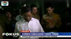 Mensos sekaligus memberikan bantuan sosial bagi para korban, berupa makanan, obat-obatan, serta pakaian.