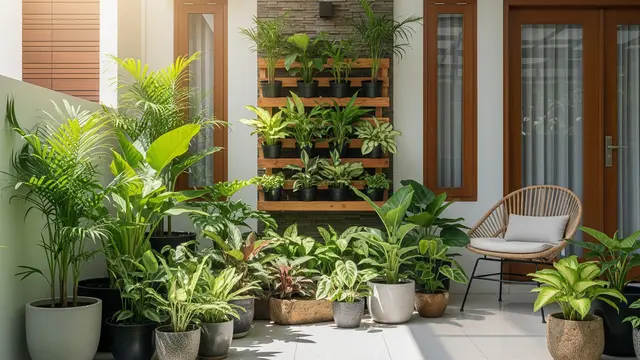 Kebun Pot di Teras Depan