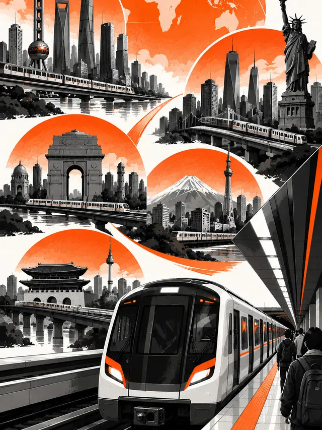 Infografis 5 Negara dengan Kereta Bawah Tanah Terpanjang di Dunia.