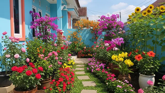 Taman Bunga Penuh Warna
