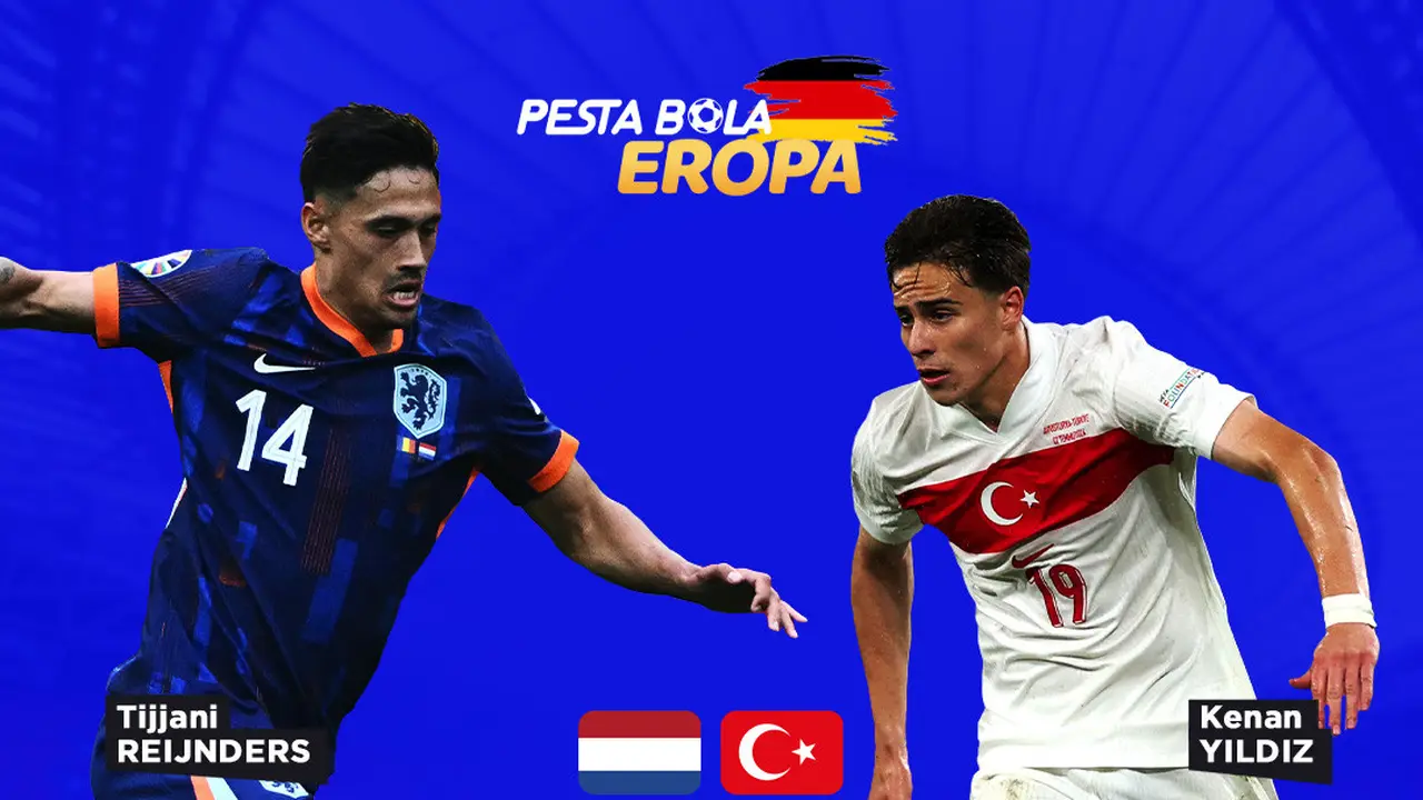 Euro 2024 - Belanda Vs Turki - Tijjani Reijnders Vs Kenan Yildiz