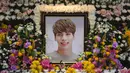 Walaupun upacara penghormatan Jonghyun SHINee digelar secara tertutup dan hanya dihadiri oleh keluarga, sahabat, dan kolega. (CHOI Hyuk/pool/AFP)