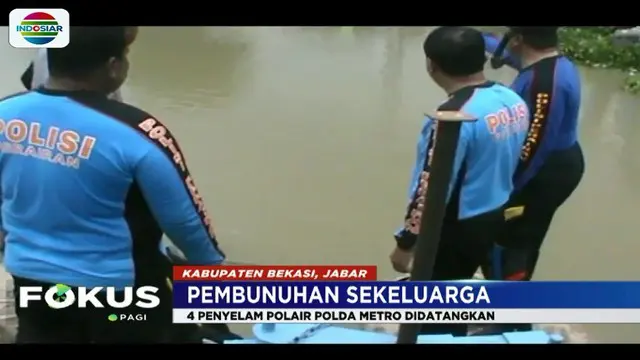 Dengan kendaraan Resmob Polda Metro Jaya, Haris Simamora dibawa oleh tim penyidik ke aliran Sungai Kalimalang untuk menunjukkan dimana ia membuang linggis untuk membunuh.