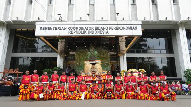 Kementerian Koordinator Bidang Perekonomian menggelar acara Gelar Reog Ponorogo: Syukuran Penetapan Warisan Budaya Takbenda (WBTb)/ ICH UNESCO, Sabtu (11/1/2025). (Dok Kemenko Perekonomoan)