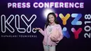 Tidak hanya diisi para senior yang telah malang melintang didunia maya, acara XYZ Day 2018 juga ada pembicara muda. Clarice Cutie nama gadis cantik berusia 11 tahun itu. (Bambang E Ros/Bintang.com)