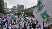 Sejumlah massa dari Kesatuan Aksi Mahasiswa Muslim Indonesia (KAMMI). Foto: Istimewa (Arfandi/Liputan6.com)