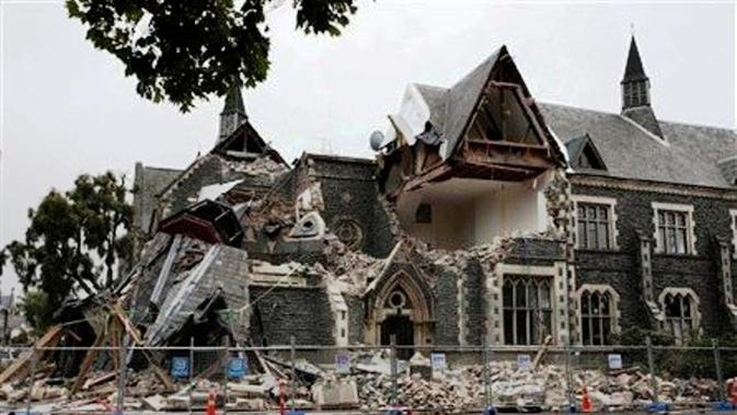 Dampak gempa yang mengguncang Christchurch pada 2011 (AP)