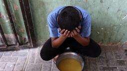 Dalam pernyataan resminya, WFP menyebutkan bahwa kondisi kelaparan di Gaza telah mencapai skala kritis. (Omar AL-QATTAA/AFP)