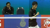 Tunggal putra Indonesia Firman Abdul Kholik lolos ke babak kedua Thailand Masters 2016. (Liputan6.com/Humas PP PBSI)