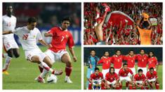 Timnas Indonesia terakhir kali tampil di Piala Asia yaitu pada tahun 2007, sebelum berhasil lolos ke Piala Asia 2023. Skuad Garuda dipastikan mendapatkan tiket ke putaran final melalui statusnya sebagai tuan rumah bersama Malaysia, Thailand, dan Vietnam. (Kolase foto: AFP/Adek Berry)