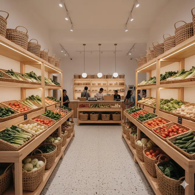 Desain Warung Sayur