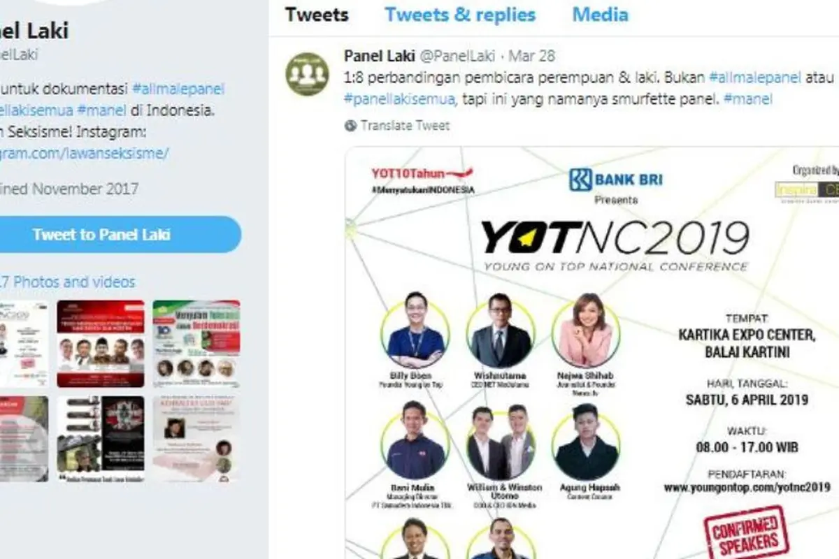 Panel Laki, Gerakan untuk Melawan Seksisme