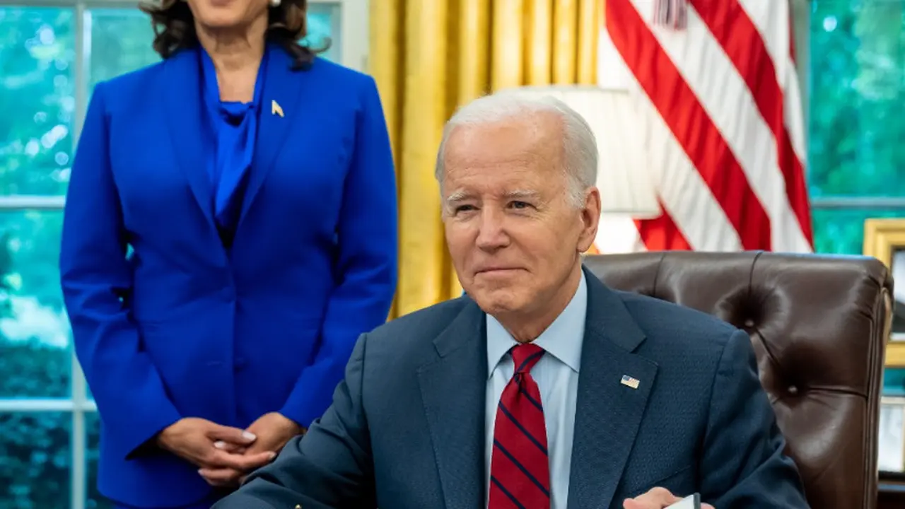 Presiden AS Joe Biden dan Wapres Kamala Harris.